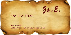 Zsilla Etel névjegykártya